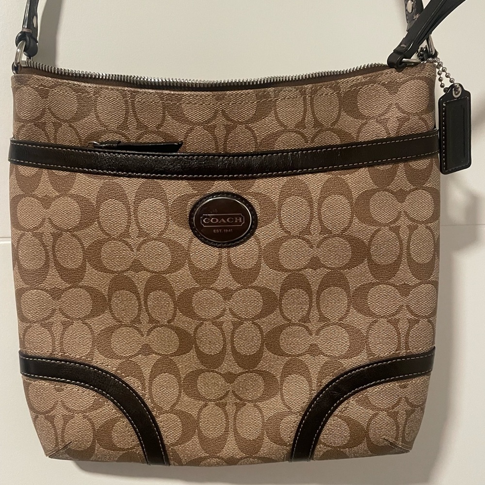 Coach Brown Signature Crossbody Bag